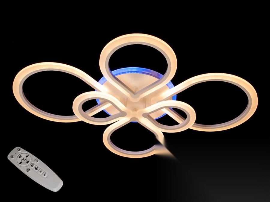 Люстра стельова 1835-6WHLEDDIMMER, біла