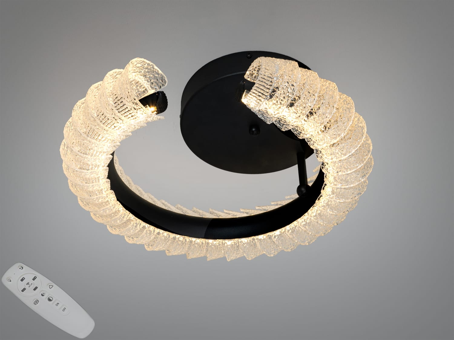 Стельова LED-люстра 2509-400, чорна