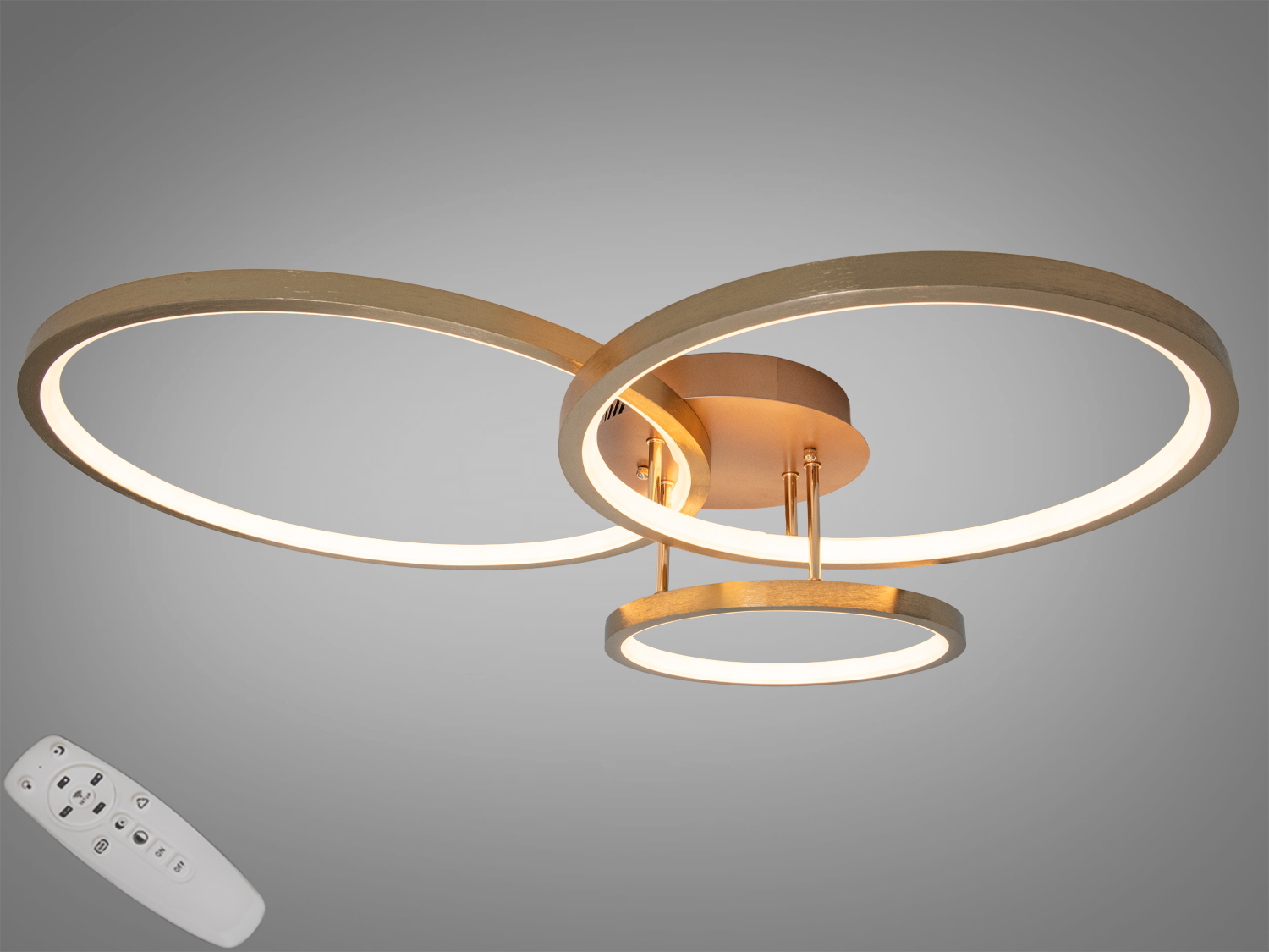 Стельова LED люстра 2556GDIM, золото