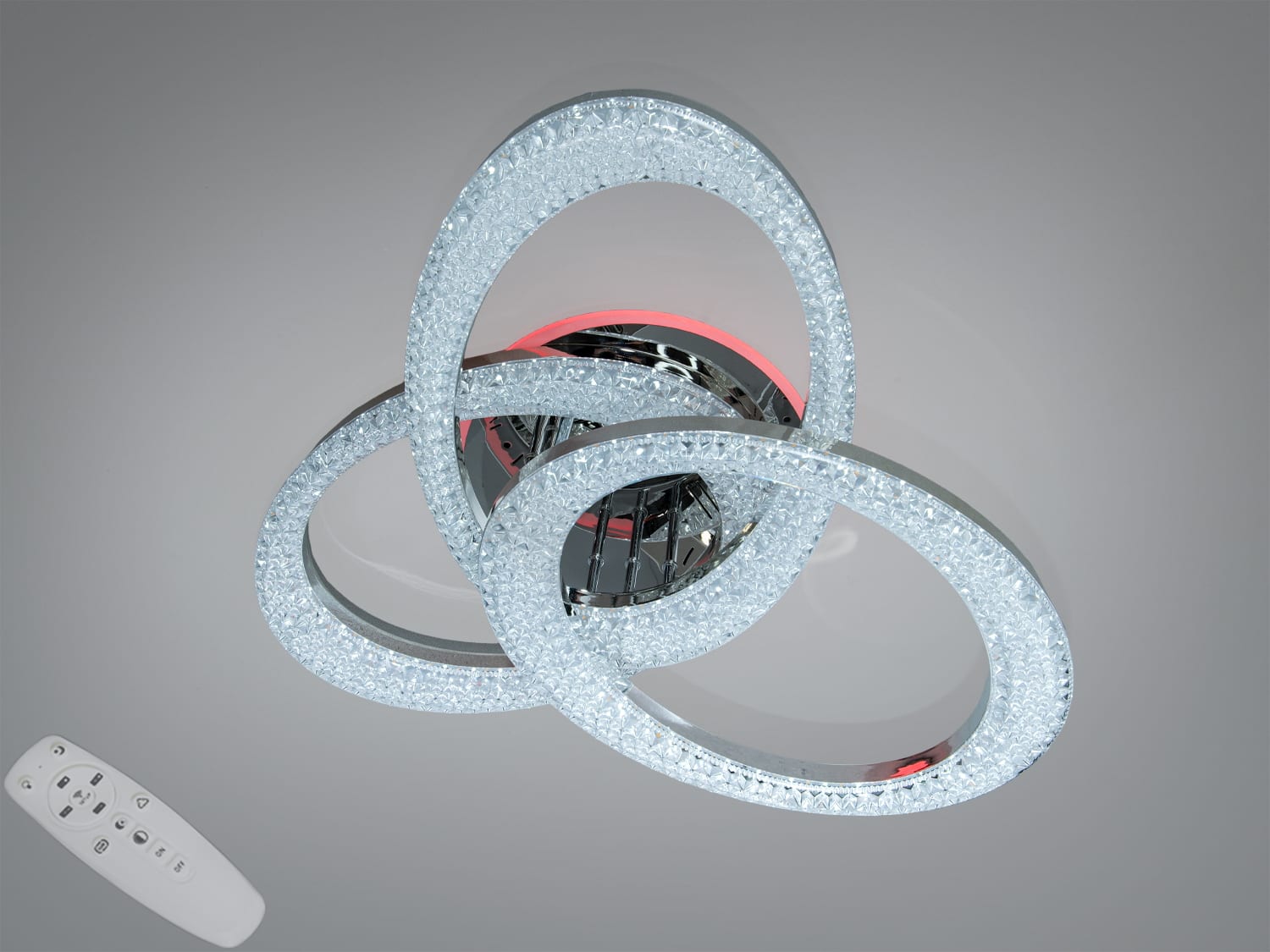 Стельова LED люстра 5607-3LHR, хром