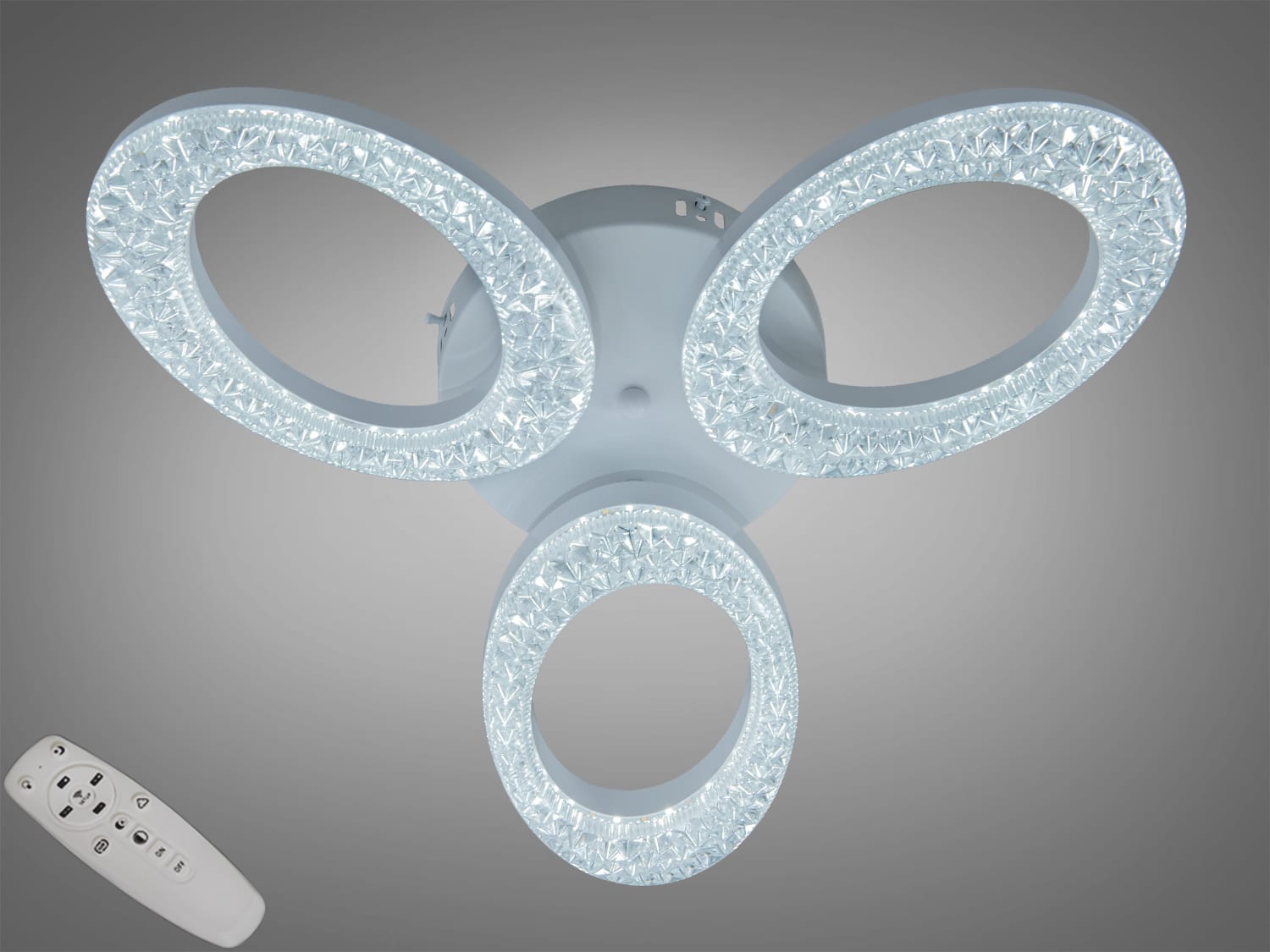Стельова LED люстра 5607-3WH, біла