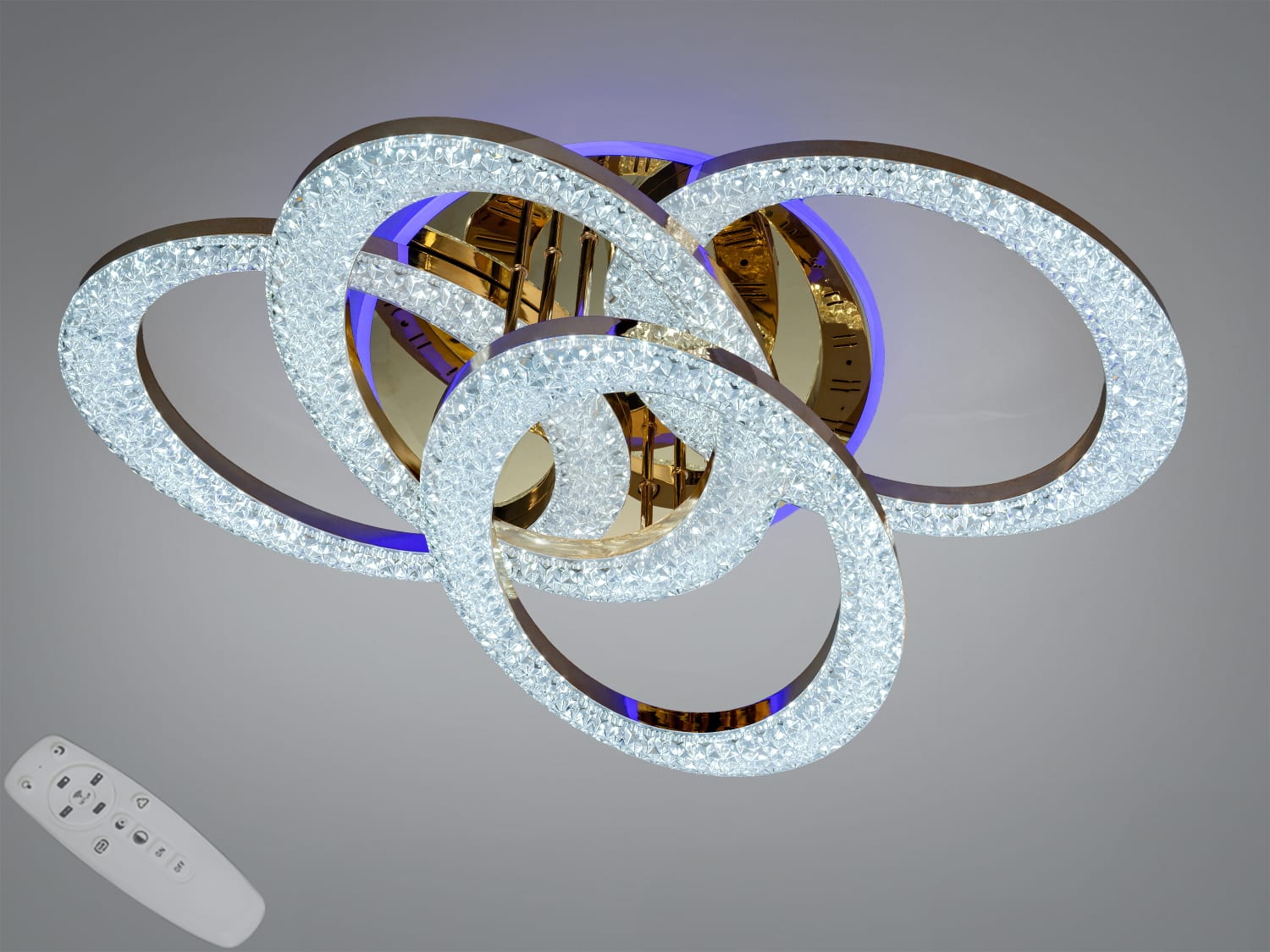 Стельова LED люстра 5607-4LG, золота