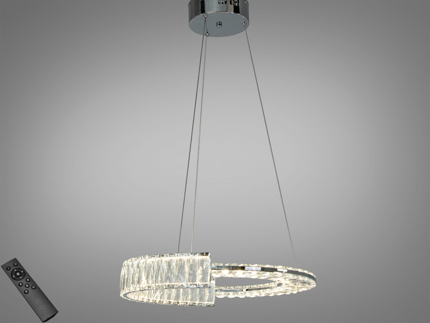 Підвісна LED люстра 561-500CH, хром