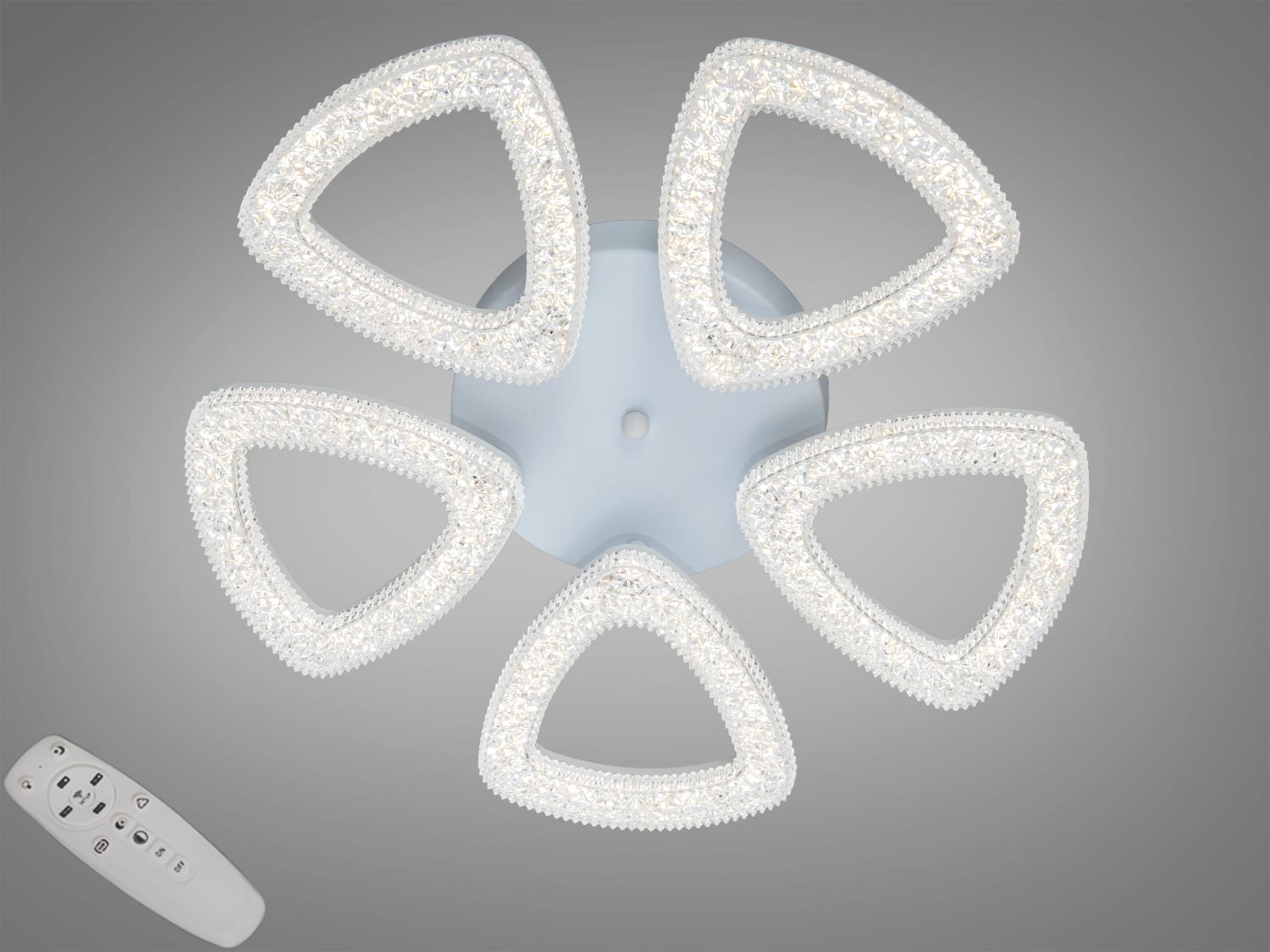 Стельова LED люстра 6633-5SBK, біла