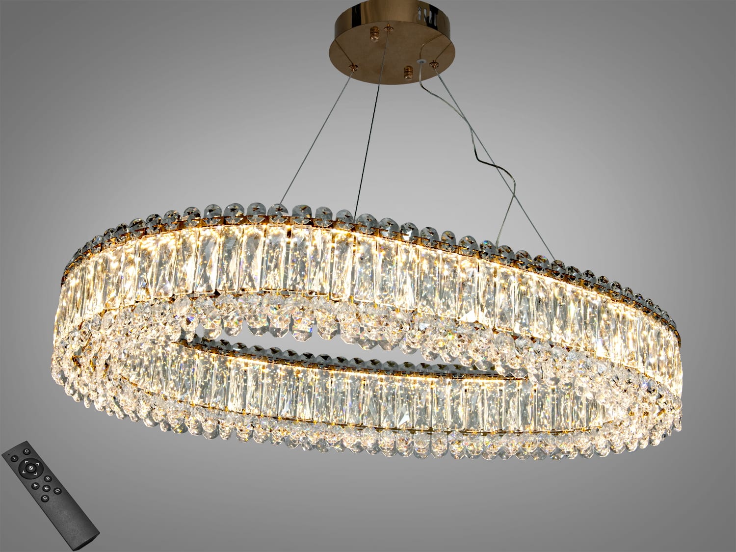 Підвісна люстра 7930-800x550SGD, золото