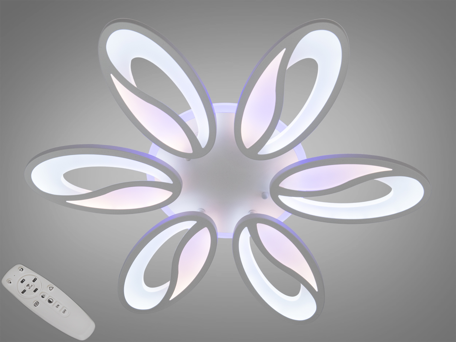 Стельова LED люстра 8090-6, білий