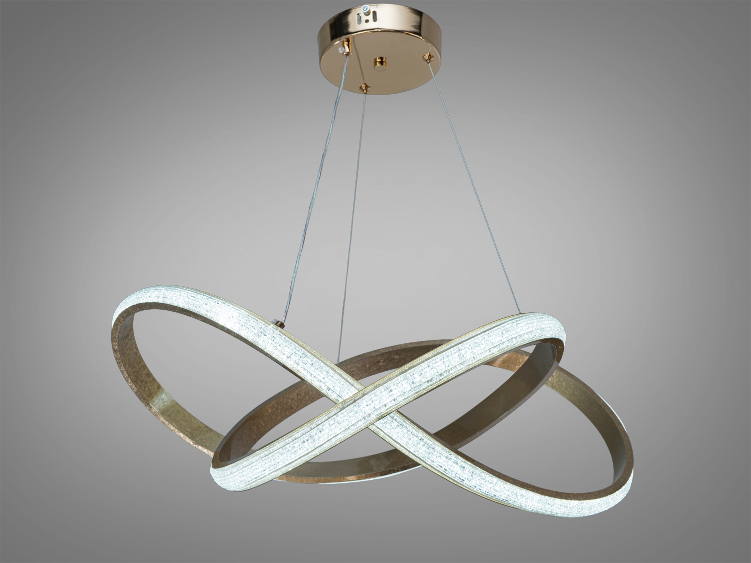 Підвісна LED люстра CT306G, золота