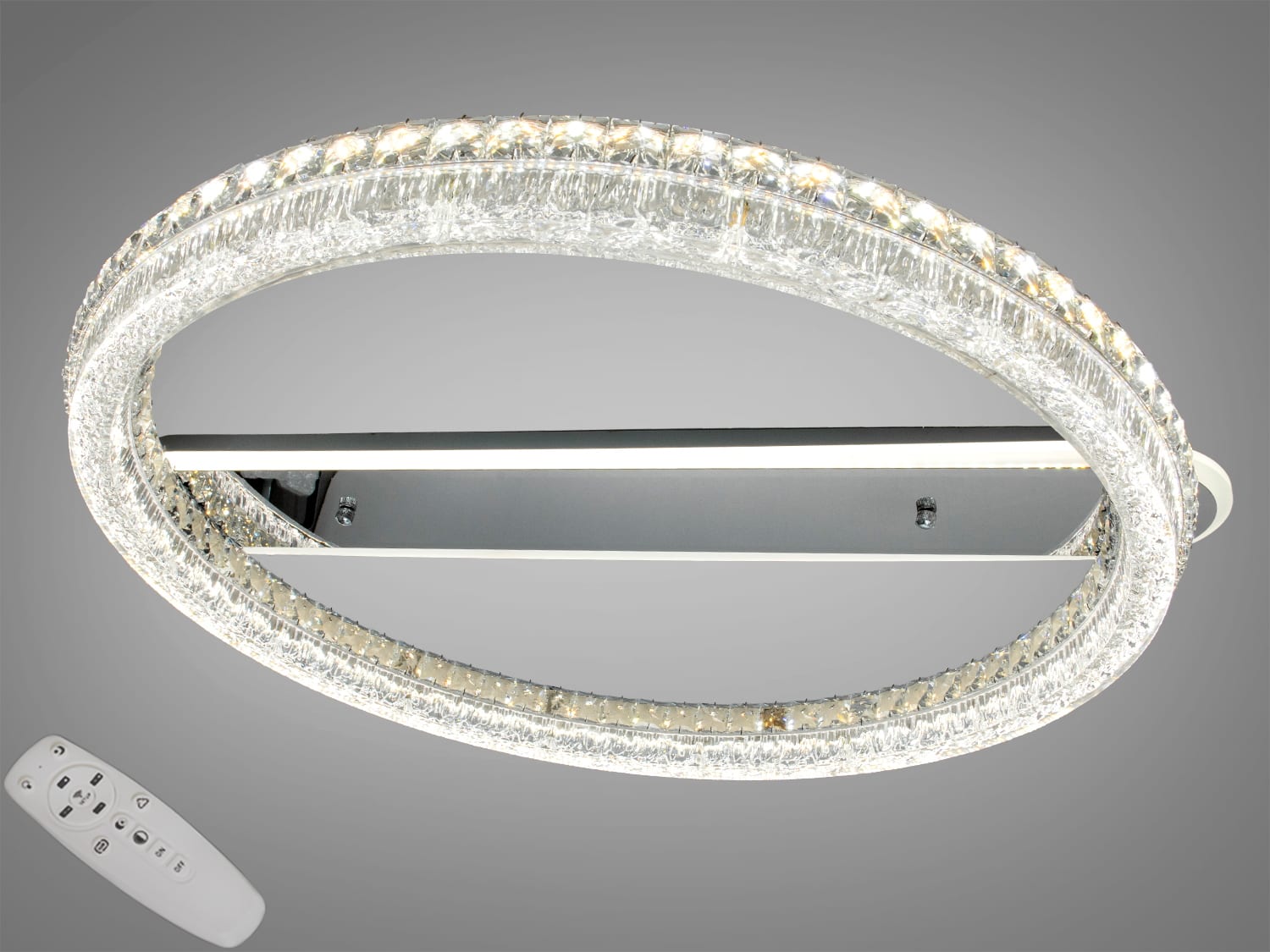Стельова LED люстра MX6027-800HR, хром