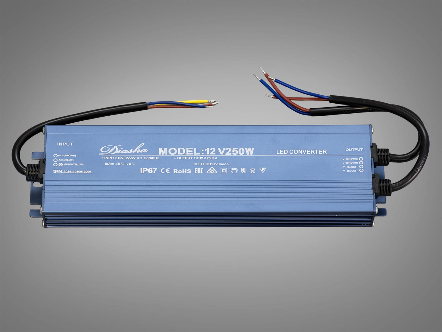 Блок живлення NP-12V-250W-IP67, 250 Вт