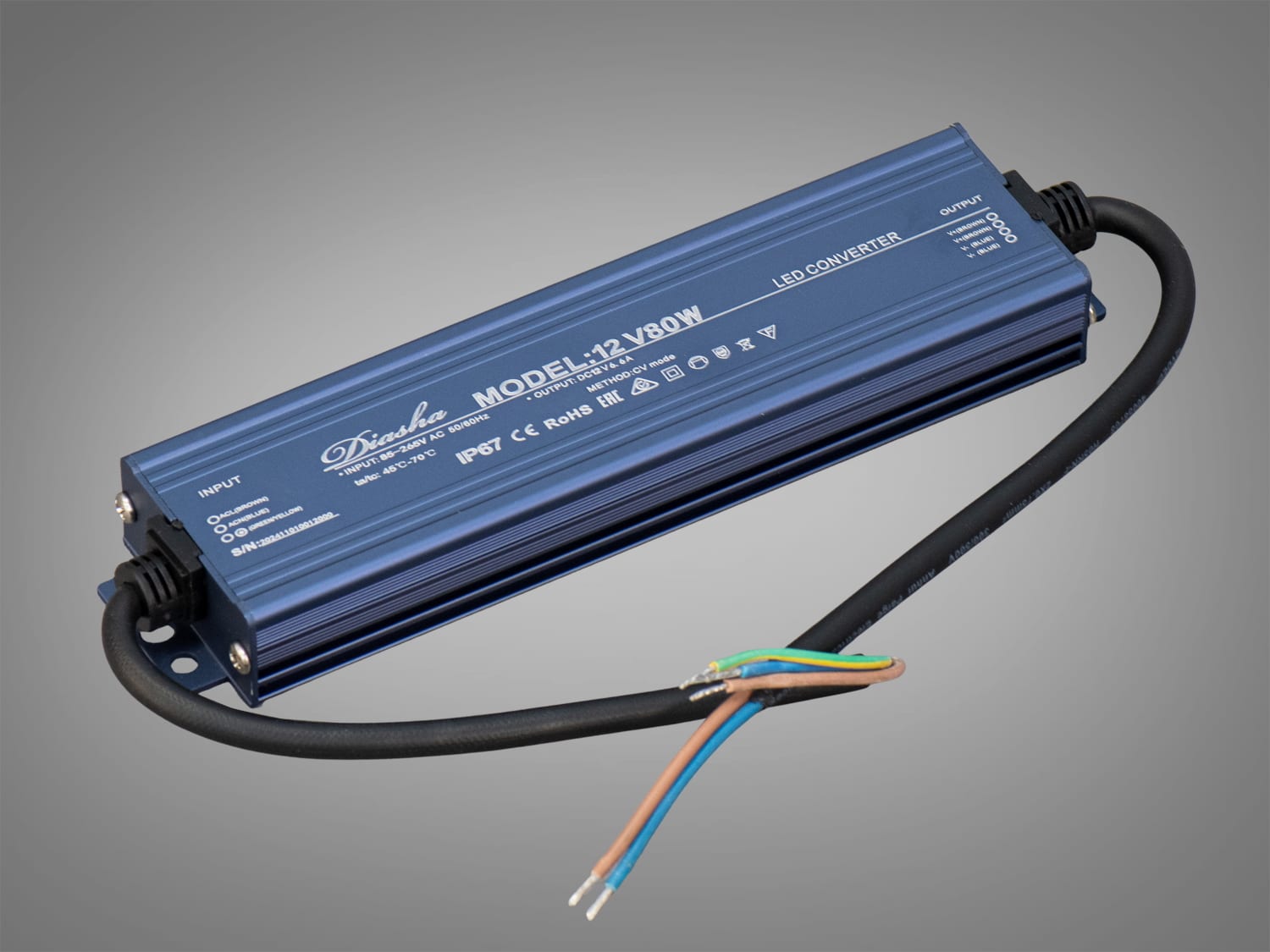 Блок живлення NP-12V-80W-IP67, 12 В