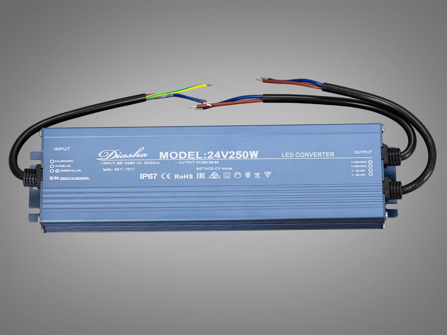 Блок живлення NP-24V-250W-IP67, 24 В