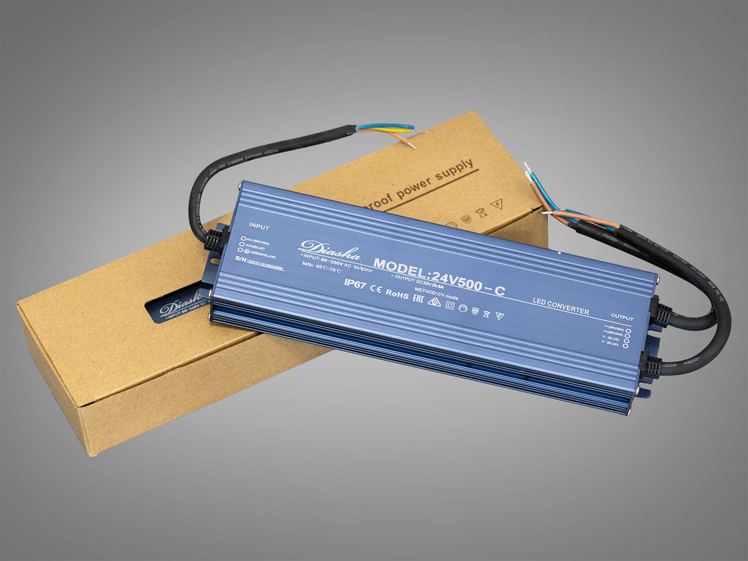 Блок живлення NP-24V-500W-IP67, 24 В