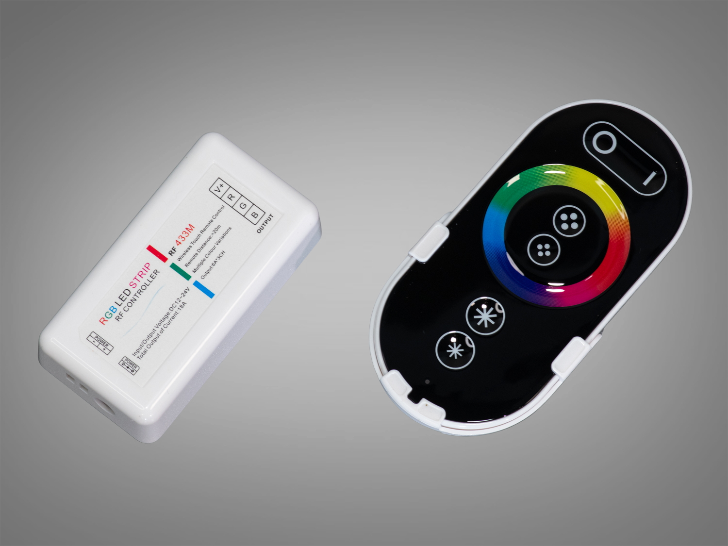 Контролер для RGB-стрічки PC-H13-RGB-RF433-18A, чорний