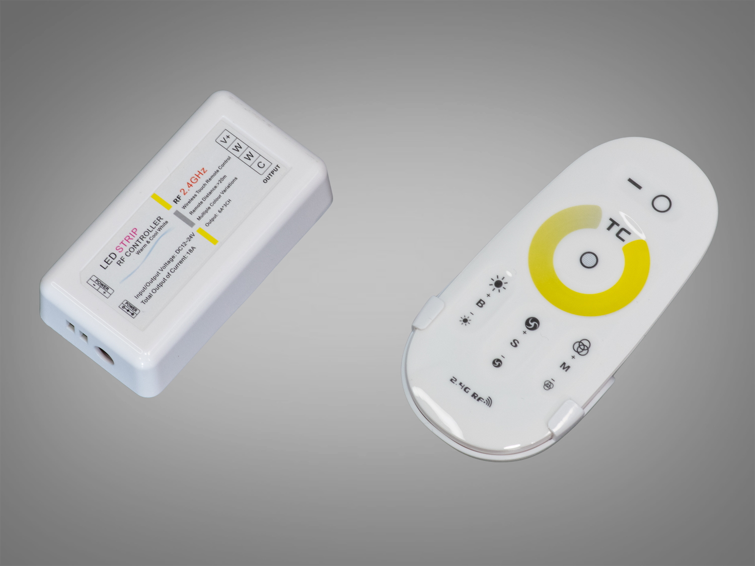 Контролер для LED-стрічки PC-H15-DIM-CW-WW-RF2.4G-18A, чорний