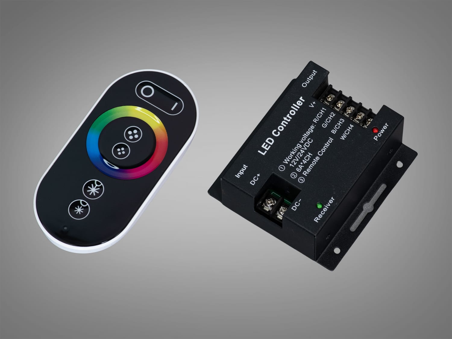 Контролер для RGBW-стрічки PC-H19-RGBW-RF-36A, чорний