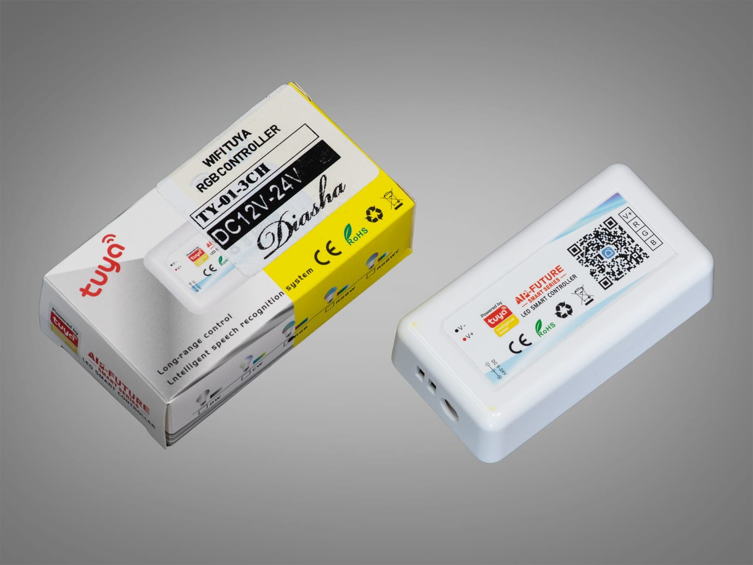 Розумний контролер для RGB-стрічки PC-H27-TUYA-RGB-RF24, чорний