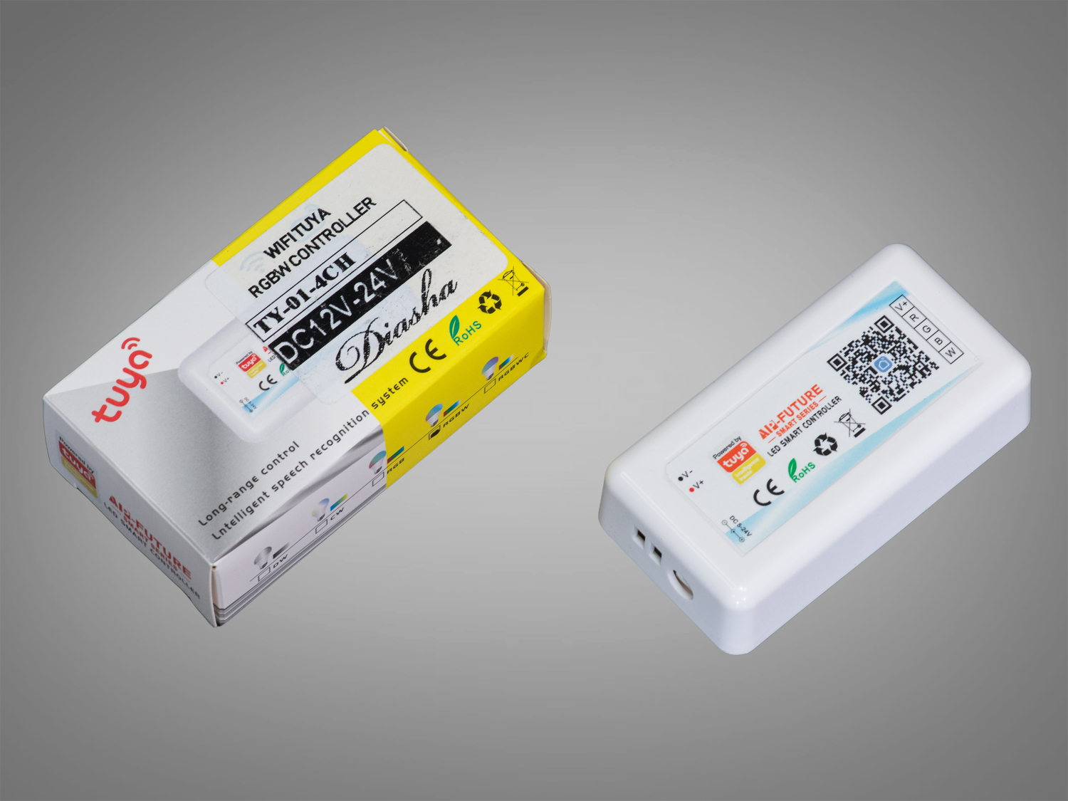 Розумний контролер для RGBW-стрічки PC-H29-TUYA-RGBW-RF24-A, чорний