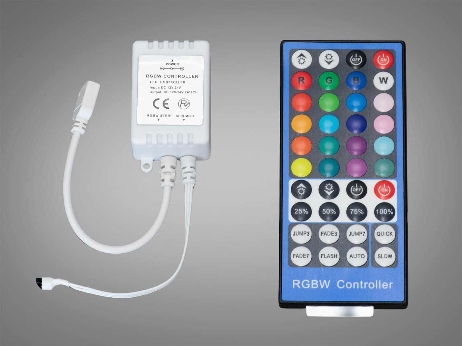 Контролер з пультом PC-K1-RGBW-40KEY-IR для RGBW-стрічки, чорний
