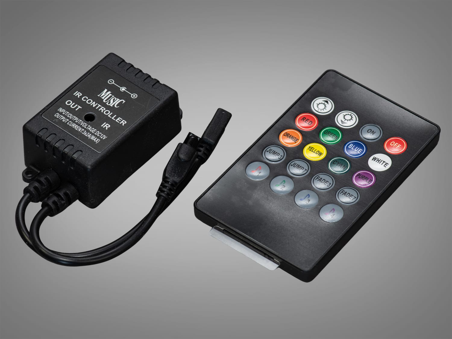 Музичний контролер RGB PC-K12-20KEY-IR з пультом