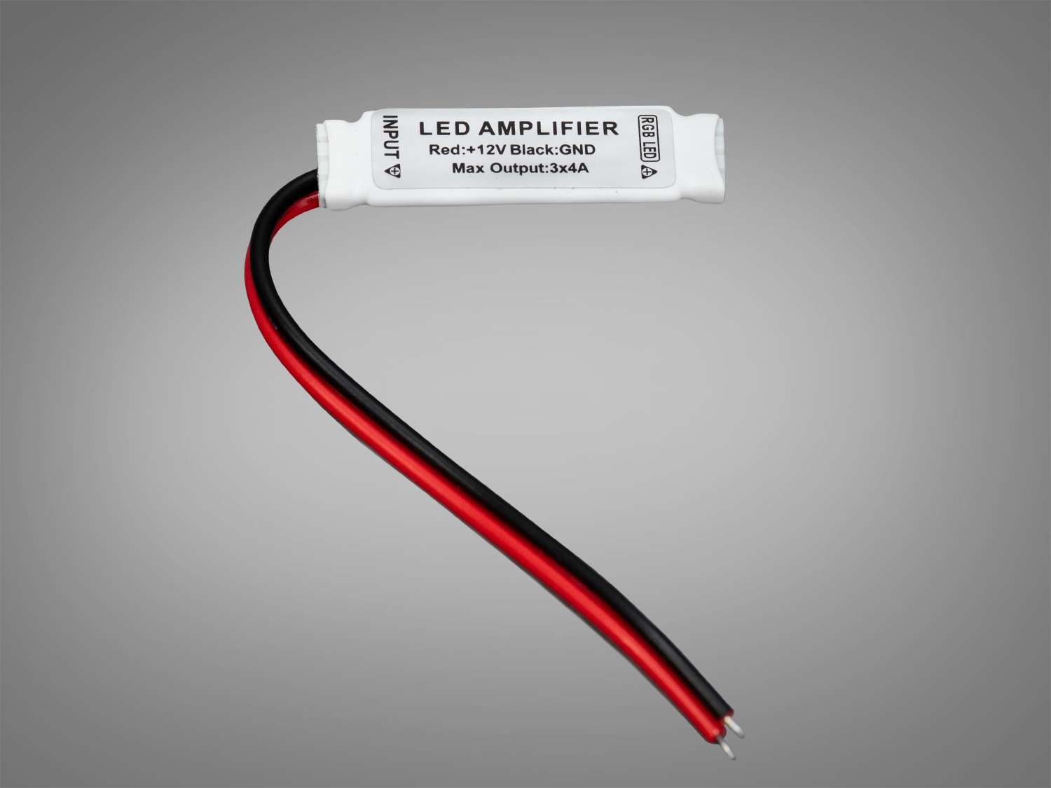 Підсилювач для RGB-стрічки PC-K5-mini-RGB-AMP-4pin, чорний