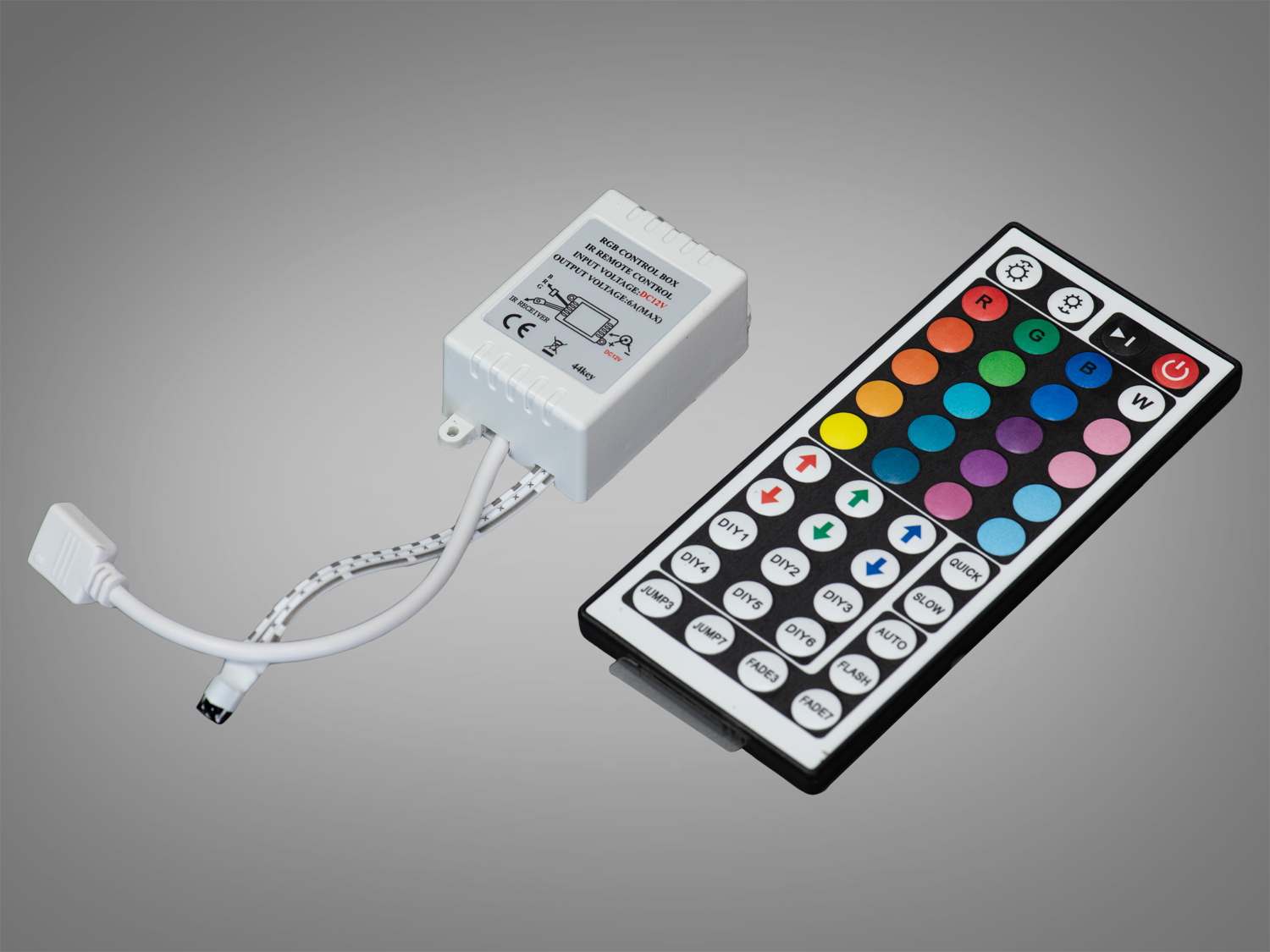Контролер з пультом PC-K9-RGB-44KEY-IR для RGB-стрічки, чорний