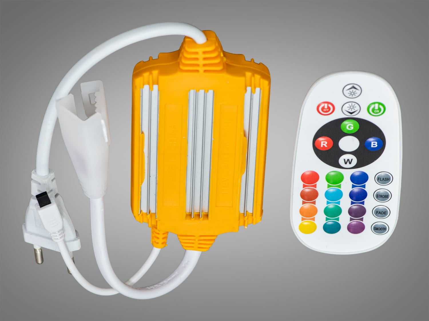 Конектор-контролер PC220-RGB-PLUG з пультом для стрічки 220 В, RGB