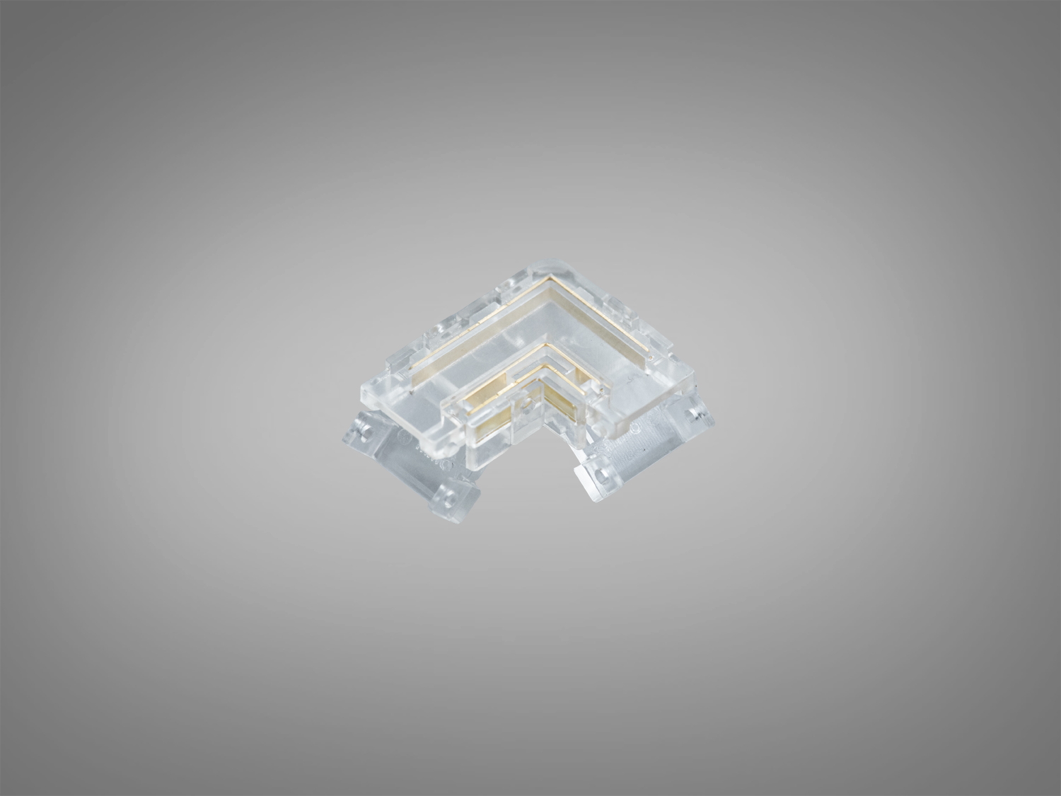 Кутовий конектор PCON-3pin-8mm-L-COB, прозорий