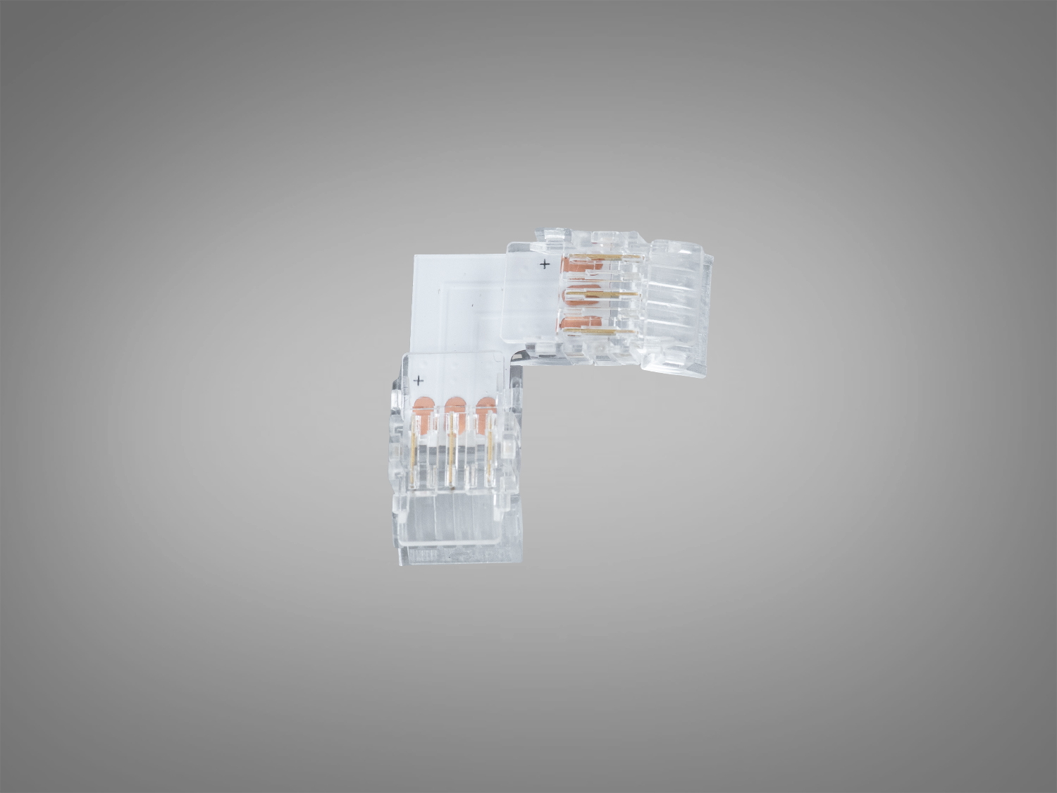 Кутовий конектор PCON-3pin-8mm-L, прозорий