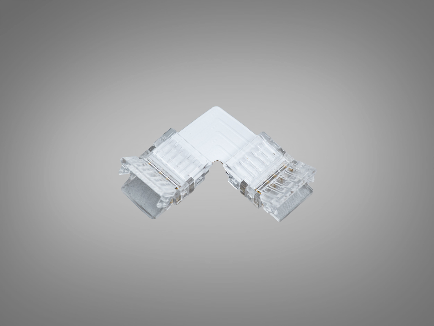 Кутовий конектор PCON-4pin-10mm-L, прозорий