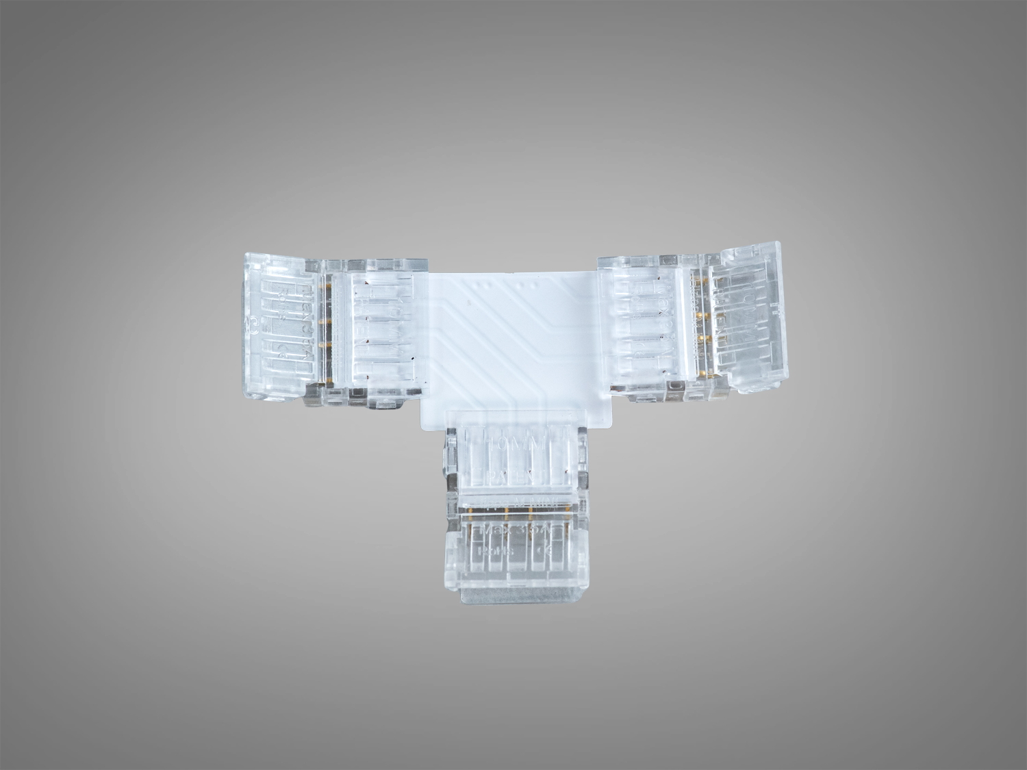 Т-конектор PCON-4pin-10mm-T, прозорий