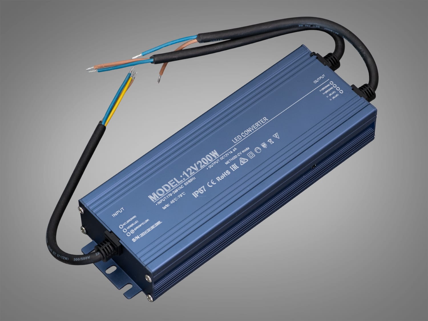 Герметичний блок живлення PPF-PW-IP68-12V-200W, 12В 200Вт