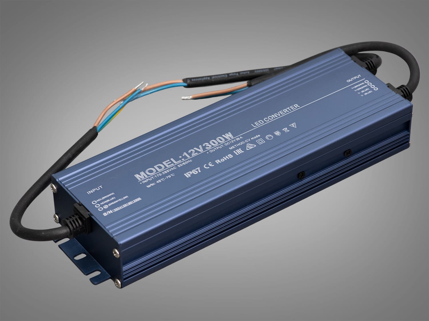 Герметичний блок живлення PPF-PW-IP68-12V-300W, 12В 300Вт