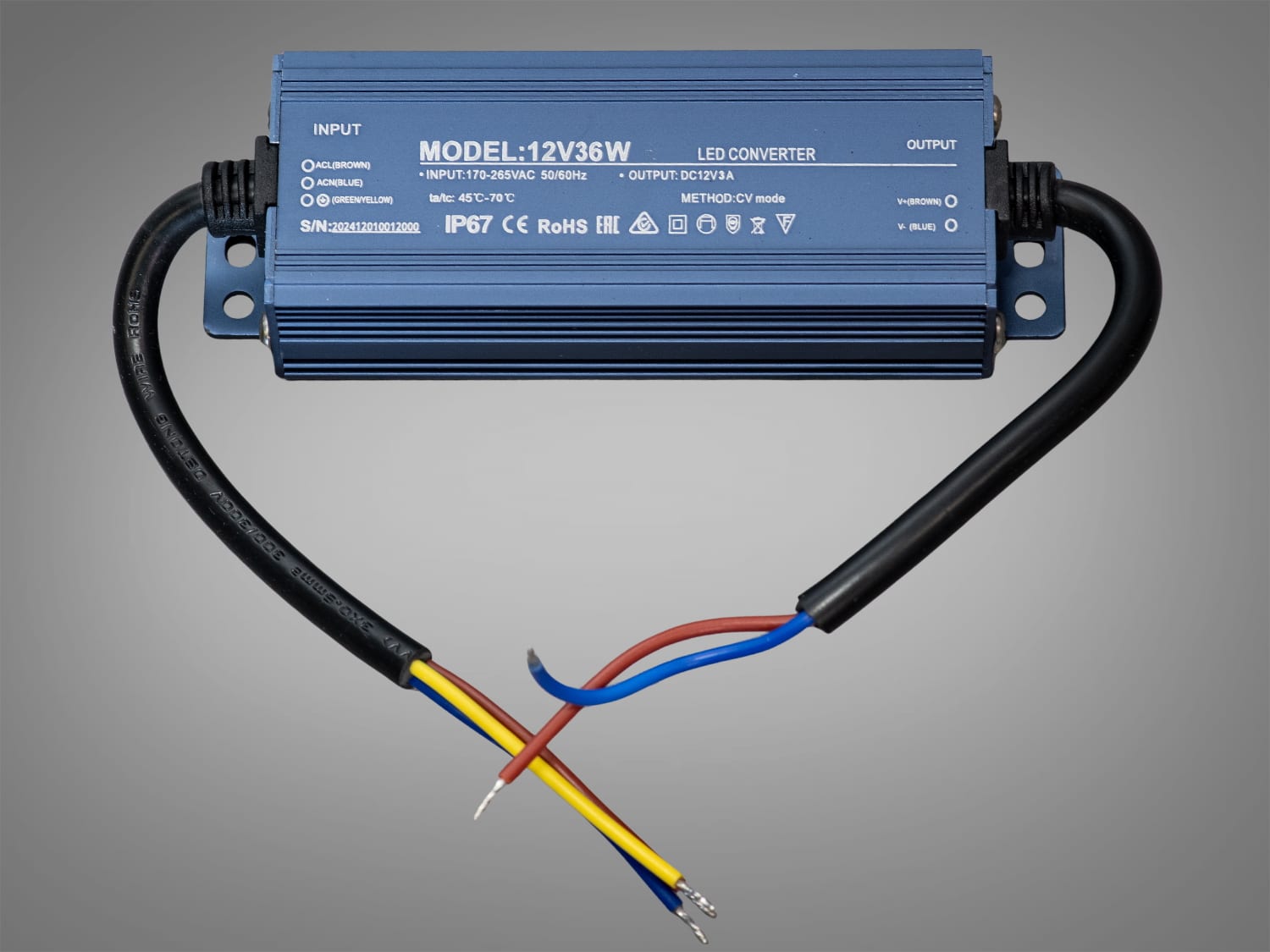 Герметичний блок живлення PPF-PW-IP68-12V-36W, 12В 36Вт
