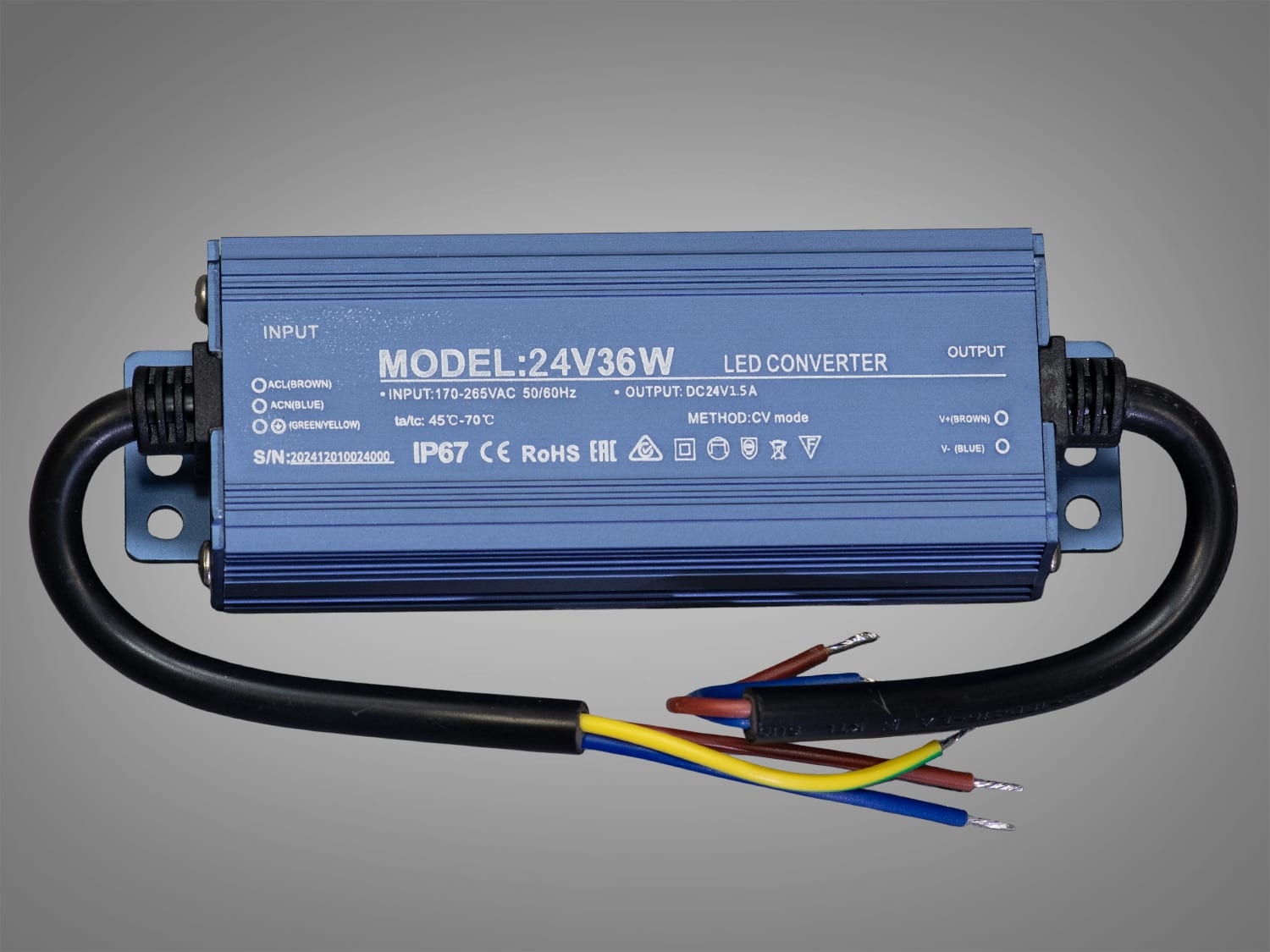 Блок живлення PPF-PW-IP68-24V-36W, 24В 36Вт