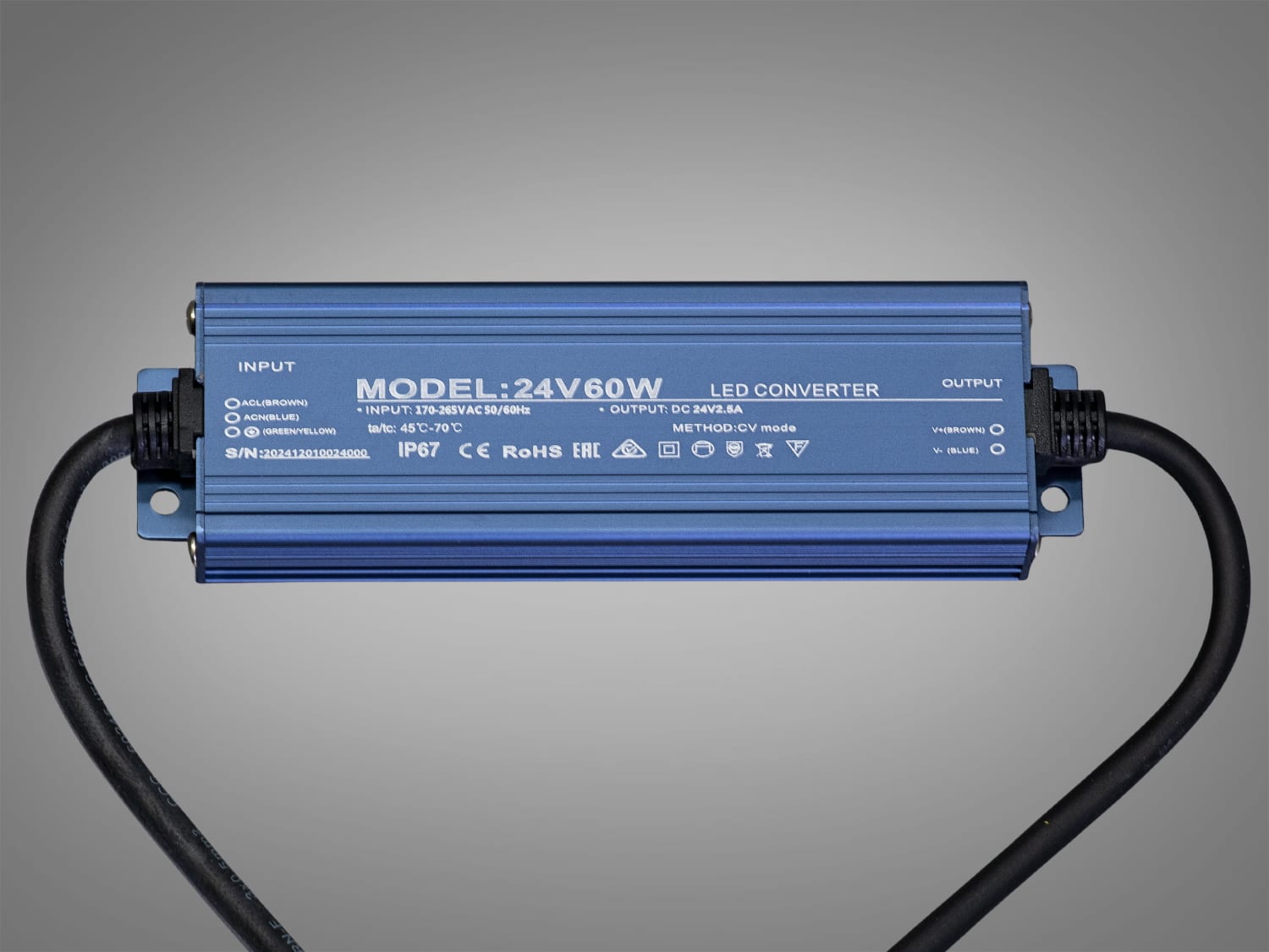 Блок живлення PPF-PW-IP68-24V-60W, 24В 60Вт