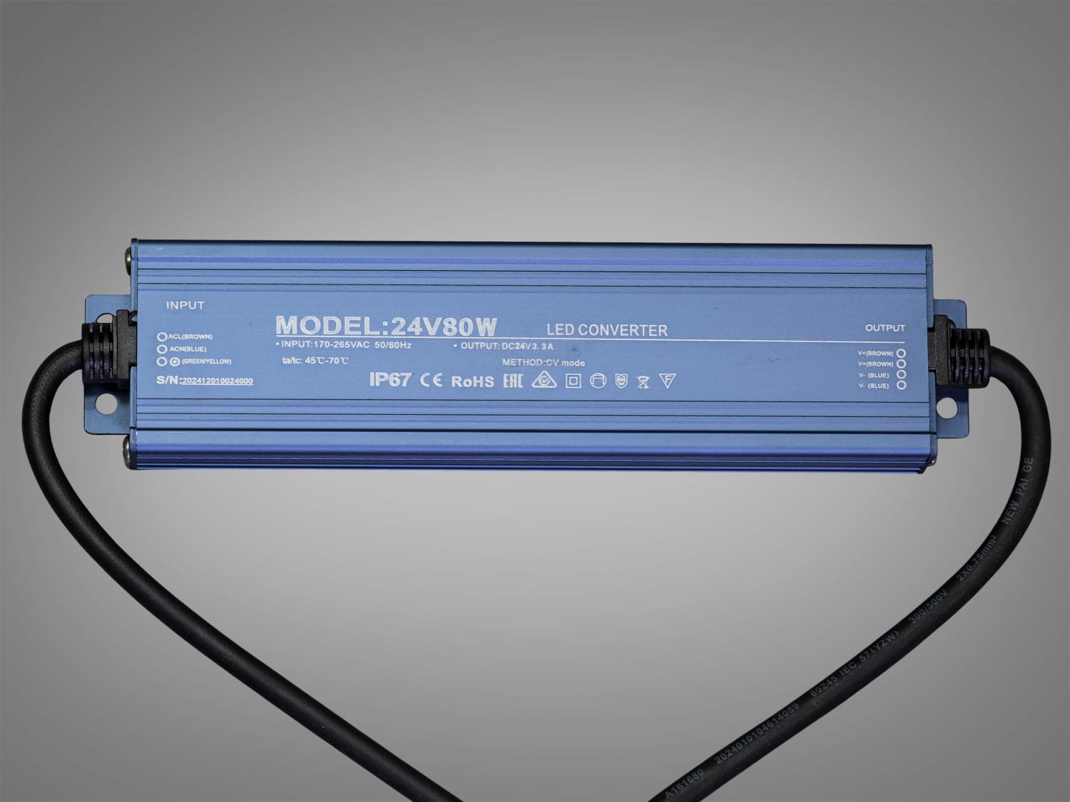 Блок живлення PPF-PW-IP68-24V-80W, 24В 80Вт