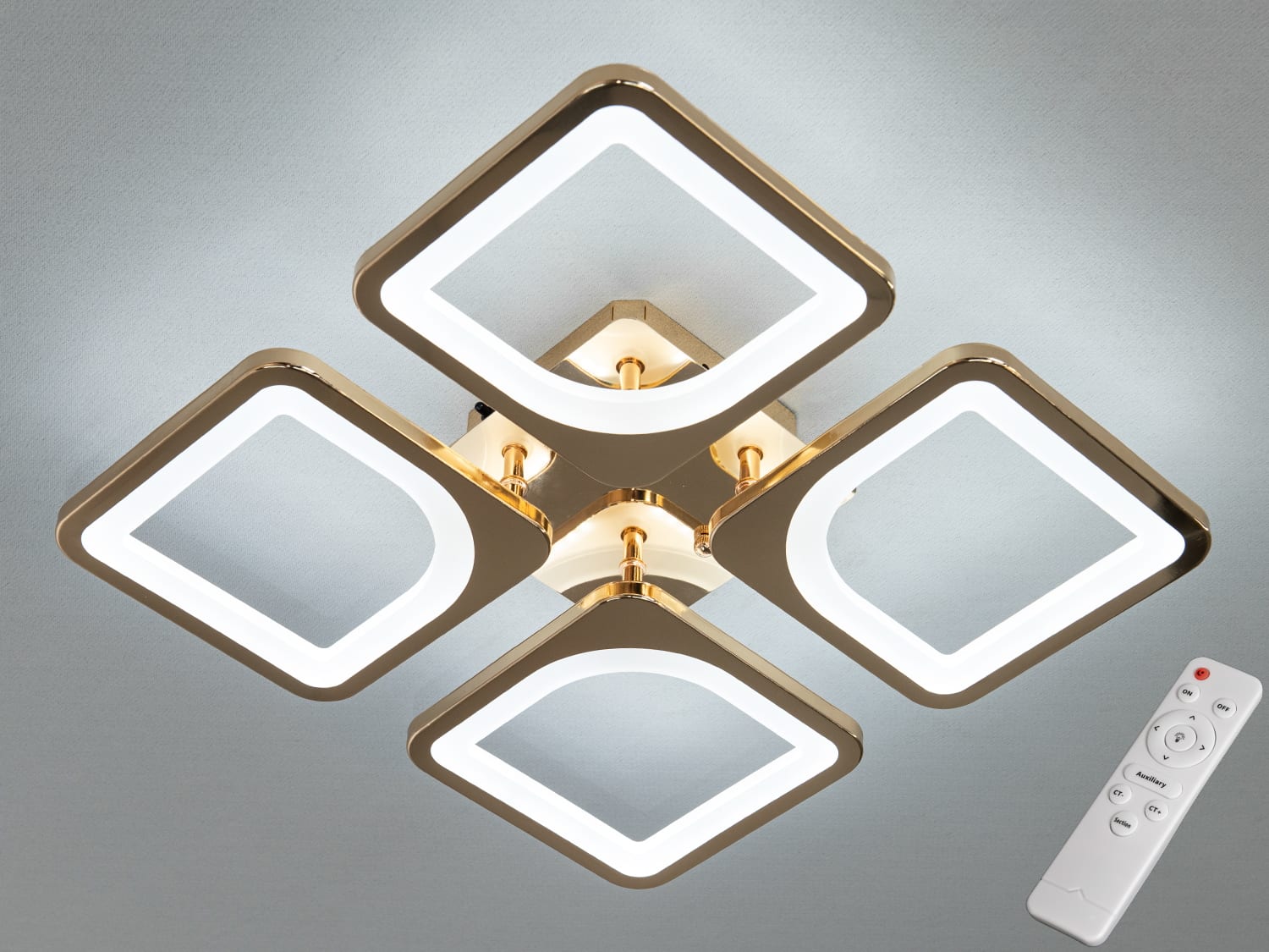 Стельова LED-люстра S8060-4GDIM, золото