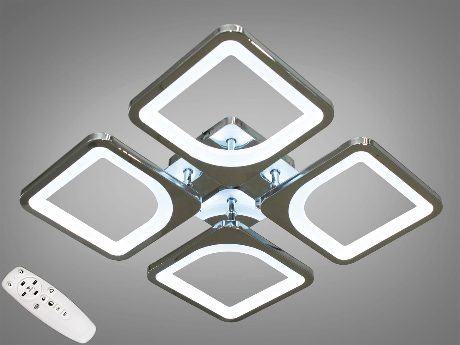 Стельова LED-люстра S8060-4HRDIM, хром