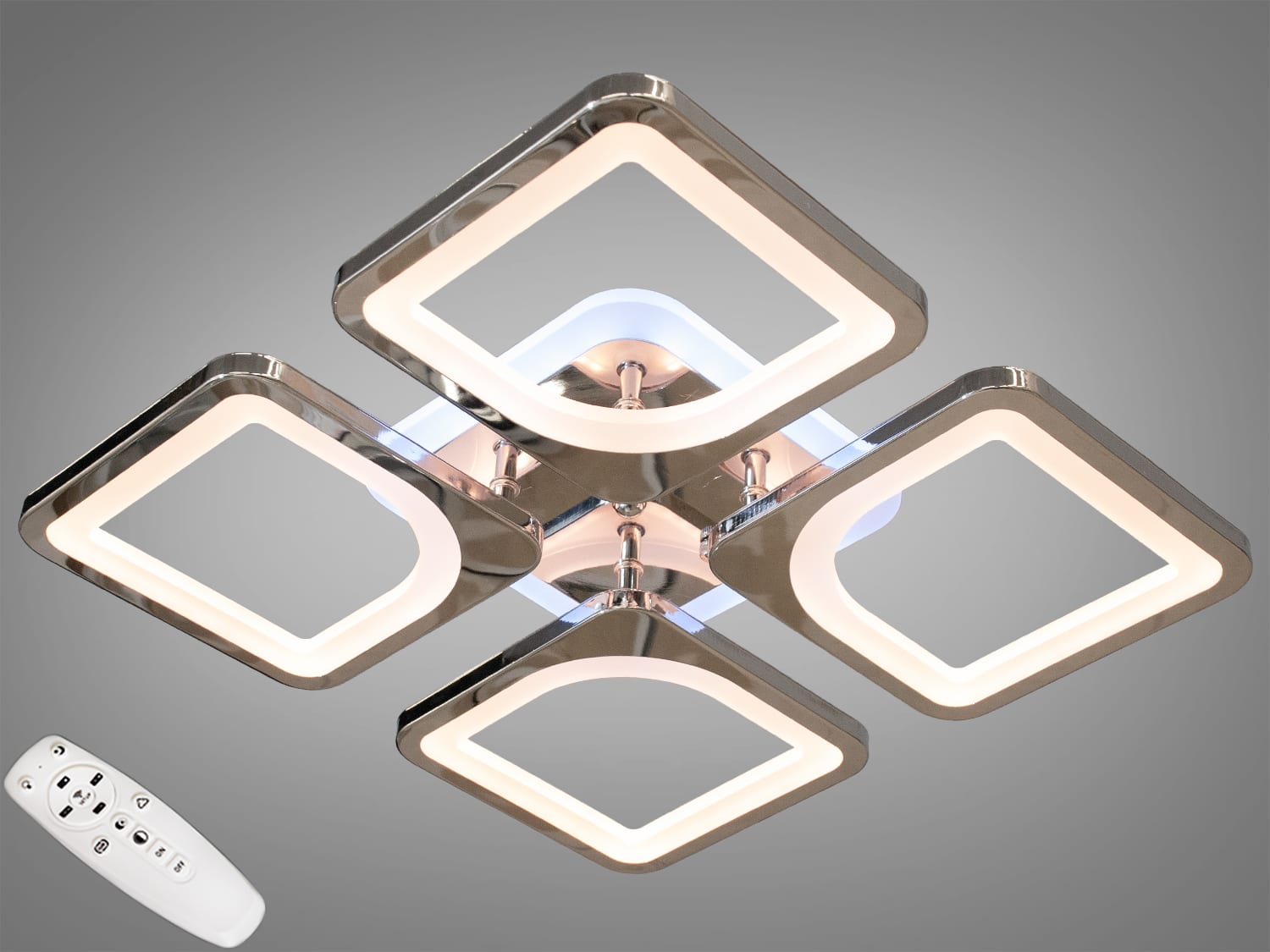 Стельова LED-люстра S8060-4HRLEDDIMMER3COL, хром