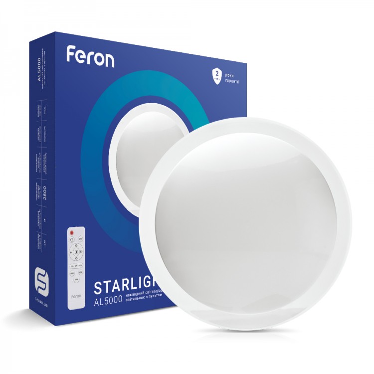 Світлодіодній накладний світильник Feron AL5000 STARLIGHT 42Вт з RGB