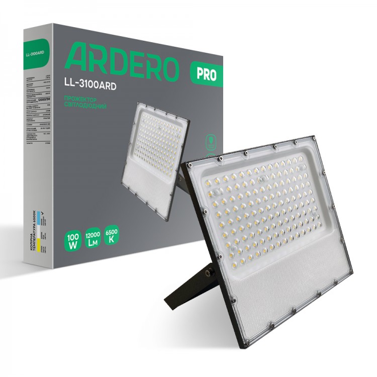 Світлодіодний прожектор Ardero LL-3100ARD PRO 100Вт 6500K сірий