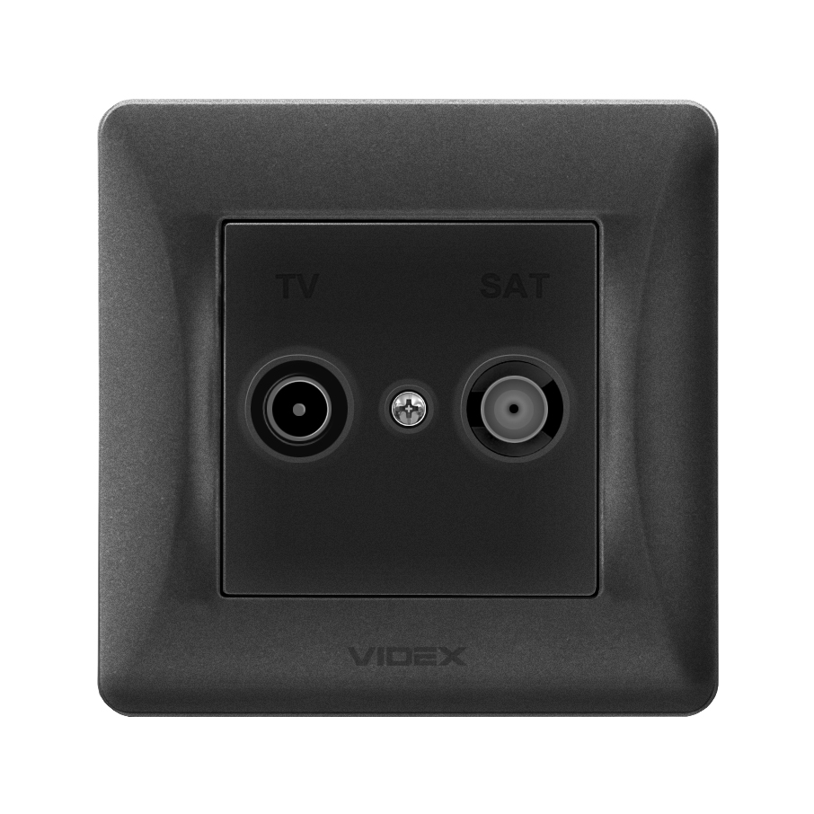 Розетка чорний графіт VF-BNSK2TVSATE-BG