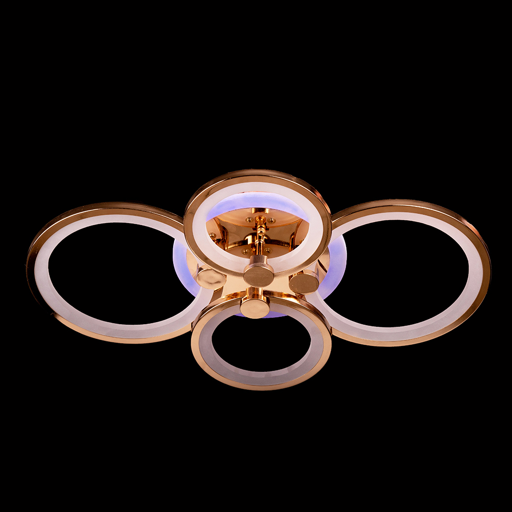 Люстра Світлодіодна SL-5332/2+2 FG+RGB 112W