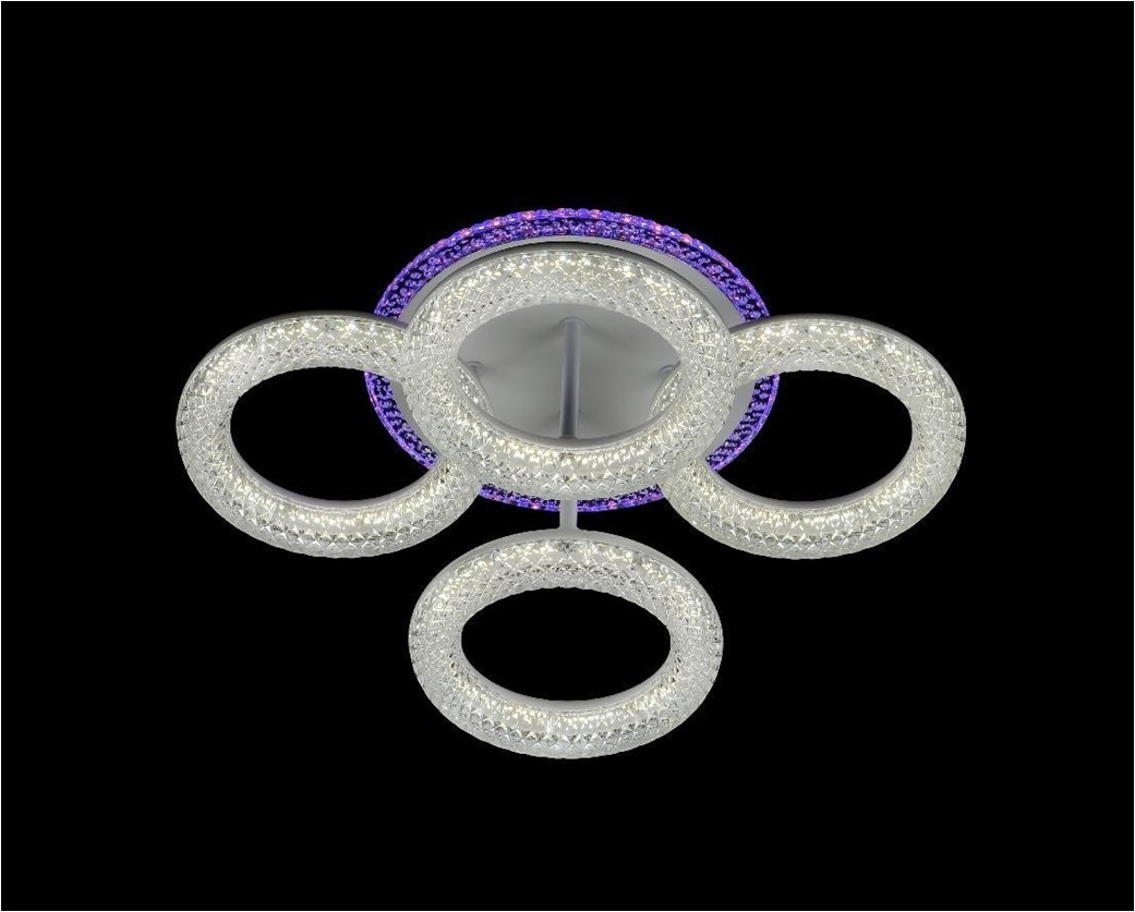 Люстра Світлодіодна SC-3620/2+2C WH+PK/BU/PL