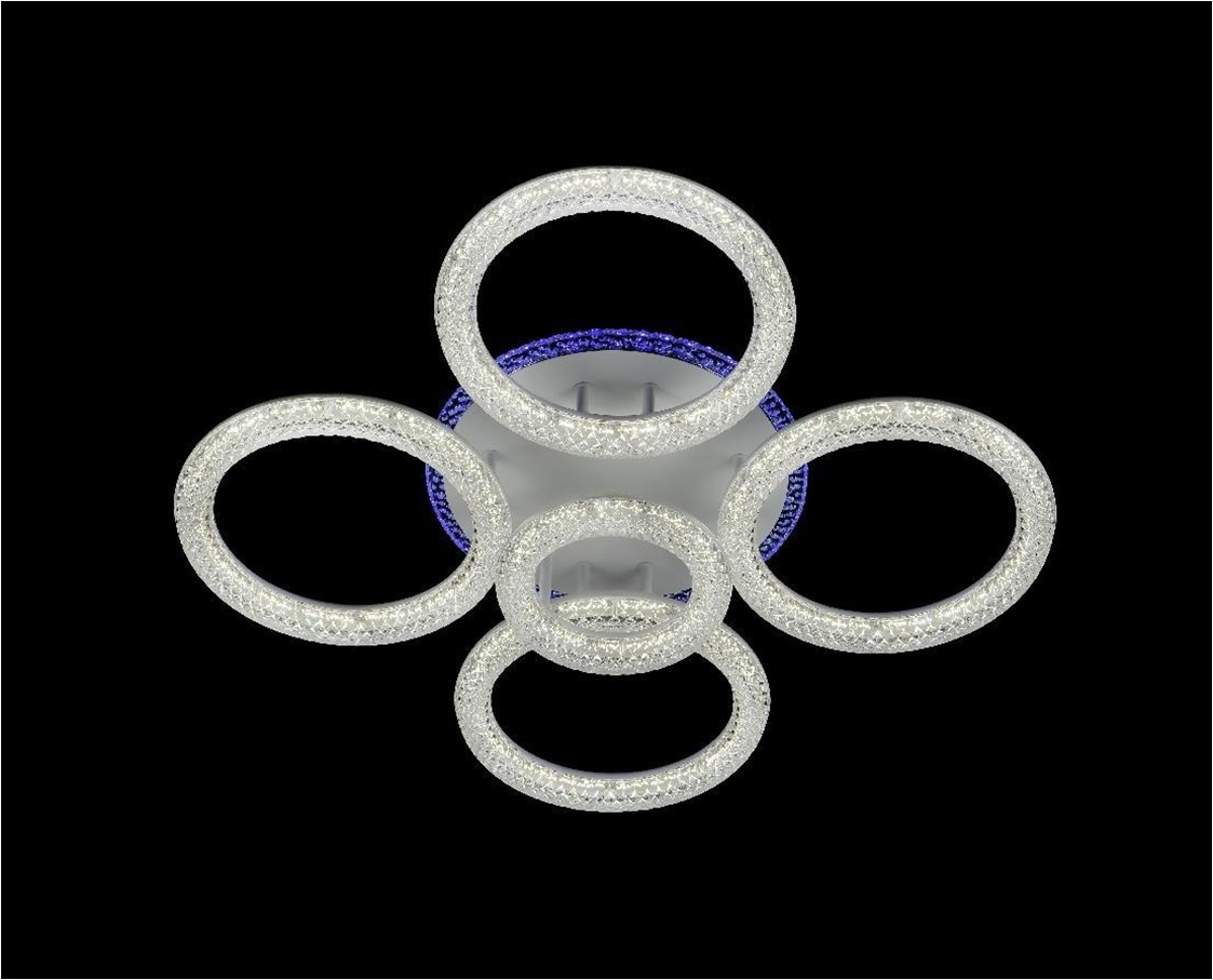 Люстра Світлодіодна SC-3622/4+1C WH+PK/BU/PL