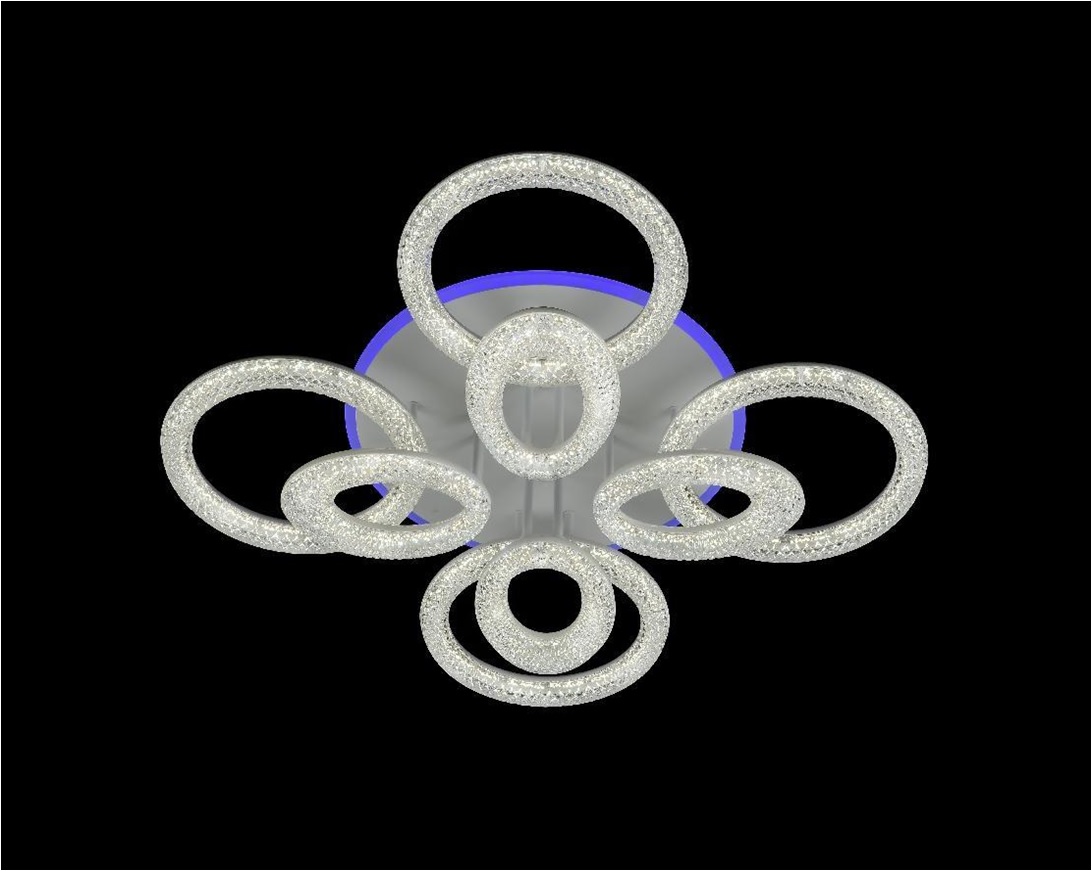 Люстра Світлодіодна SC-3628A/4+4C WH+PK/BU/PL