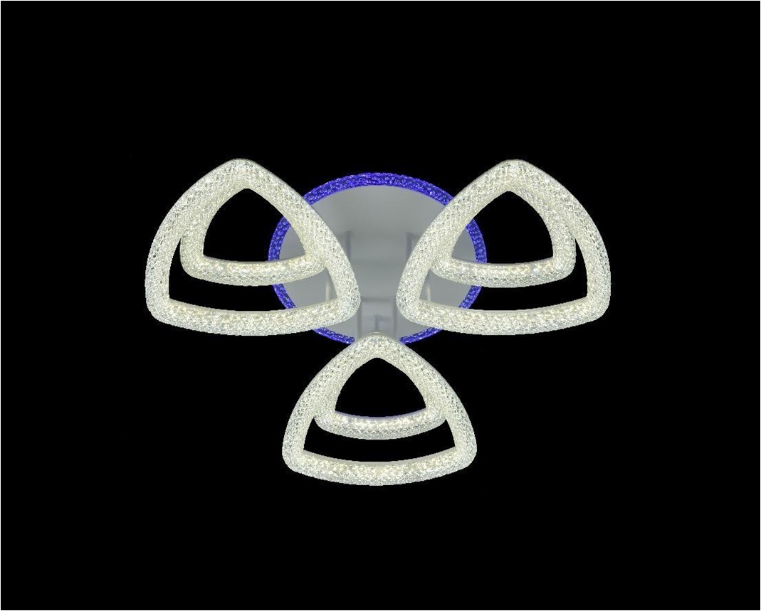 Люстра Світлодіодна SC-3639A/3+3C WH+PK/BU/PL