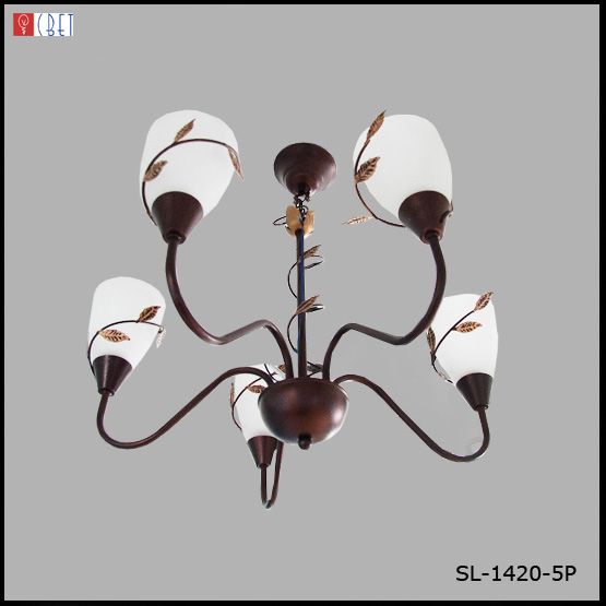 Люстра Декоративна SL-1420/5P BKG WT