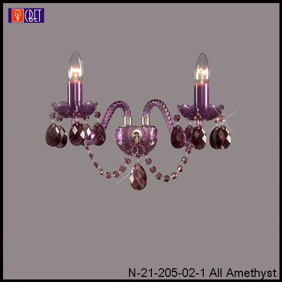 Бра Glass LPS N-21-205/02/1 all ametihyst Ni