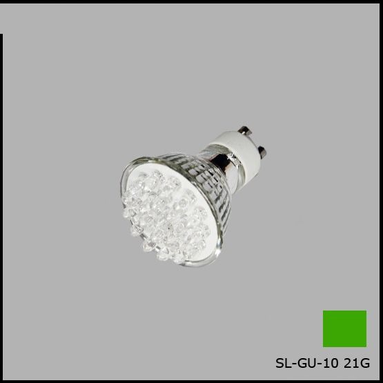 Лампочка Світлодіодна SL-GU10- 21 G зелена
